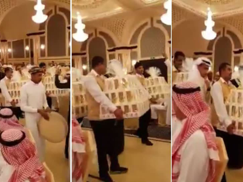 بالفيديو: توزيع أجهزة أيفون في حفل زفاف سعودي!